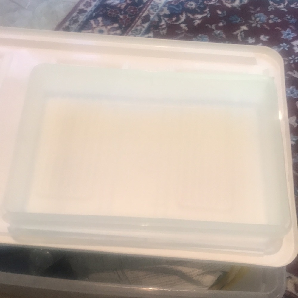 Tupperware Rectangle Container 290-9 White/Clear Body - Picture 4 of 16